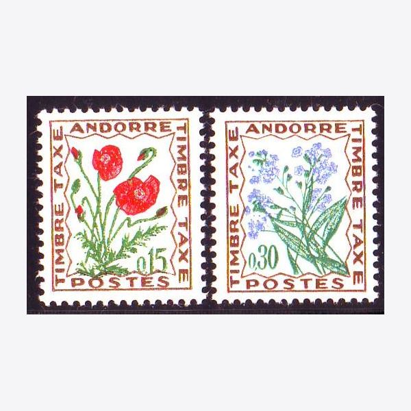 Andorra French postage due 1964