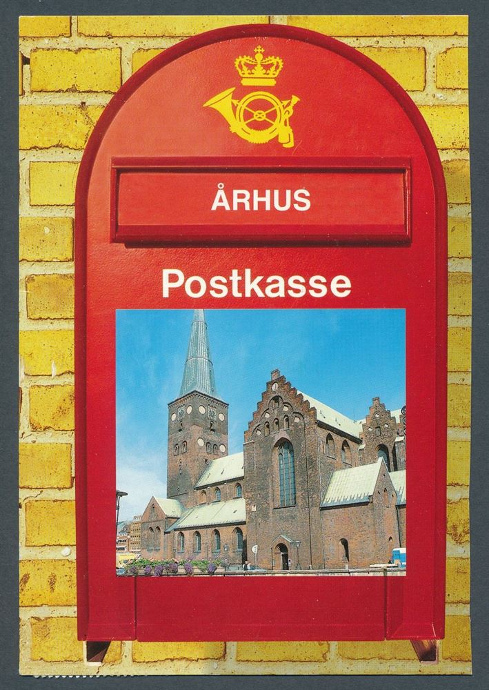 8000 Aarhus Postkasse 1997 8000 Danmark Postkort Brugt