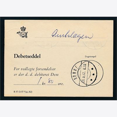 Denmark Postage due 1962