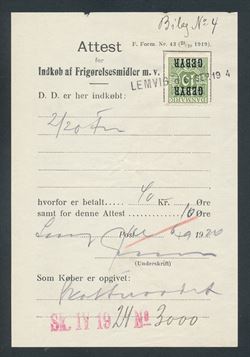 Denmark Late fee 1924